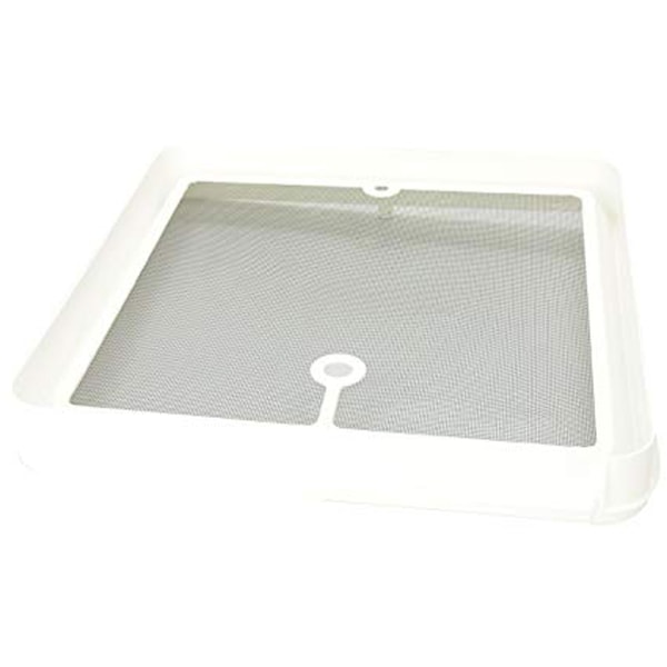 Hengs Heng's JRP1124R Radius Corner Screen for Jensen Roof Vents - White JRP1124R - main